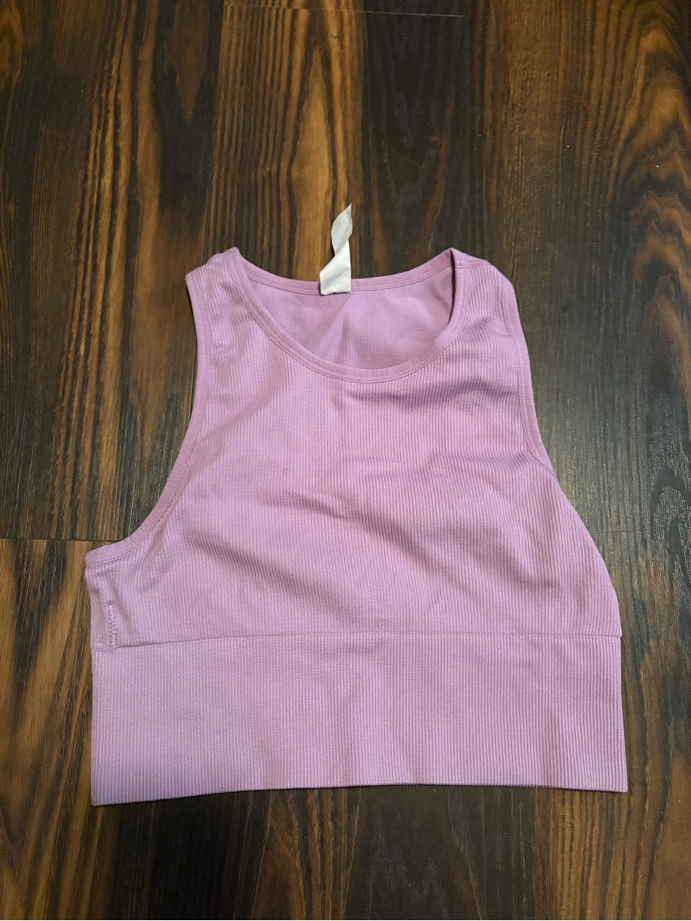Jockey Lilac Ribbed Racerback Crop Tank - Picture 4 of 4